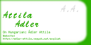 attila adler business card